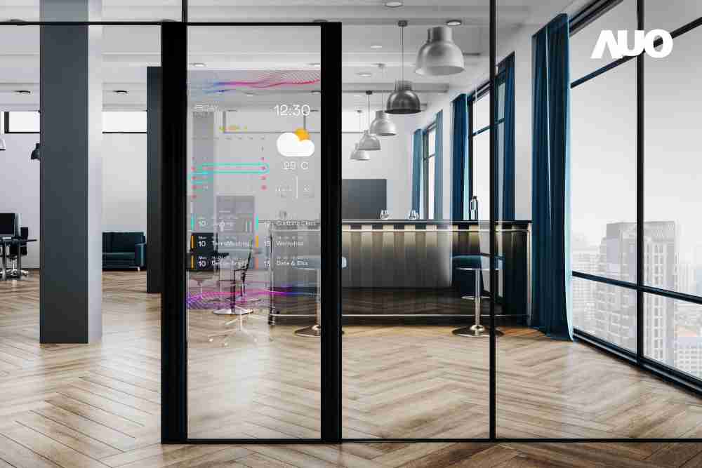 60吋Micro LED透明窗屏显示器，，，可依需求调整并延伸应用于不同场域，，，包括汽车侧窗或家庭玄关、、智慧橱窗、、、商业展示等面向，，提供丰富的信息娱乐内容